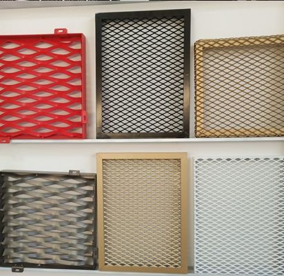 Customizable Exterior Wall Cladding With Modern Design Stretch Mesh Aluminum Veneer
