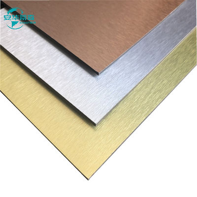 ISO14001  Brushed ACP Fire Retardant Aluminium Composite Panel For Construction