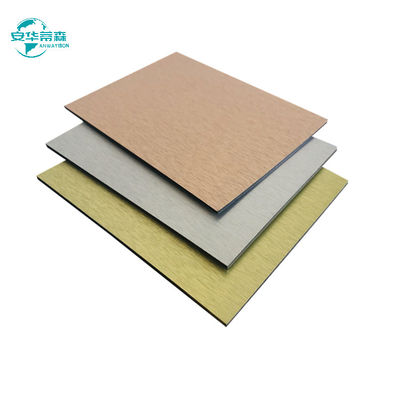 A3003 Series Alucobond Brushed Aluminium Composite Sheet Exterior Wall Cladding