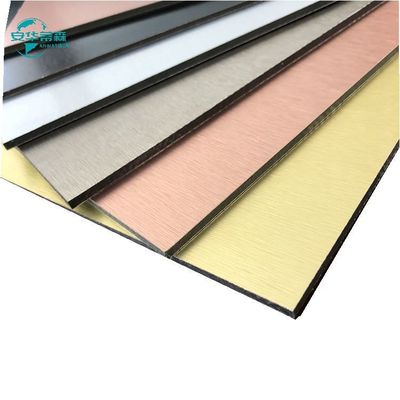 ISO14001 Brushed Aluminium Composite Aluminium Composite Material Acm Panels 1220mm
